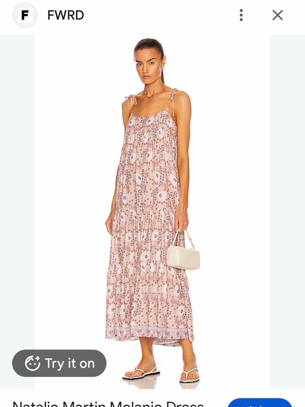 Natalie Martin Pink Floral Tie-Shoulder Maxi Dress